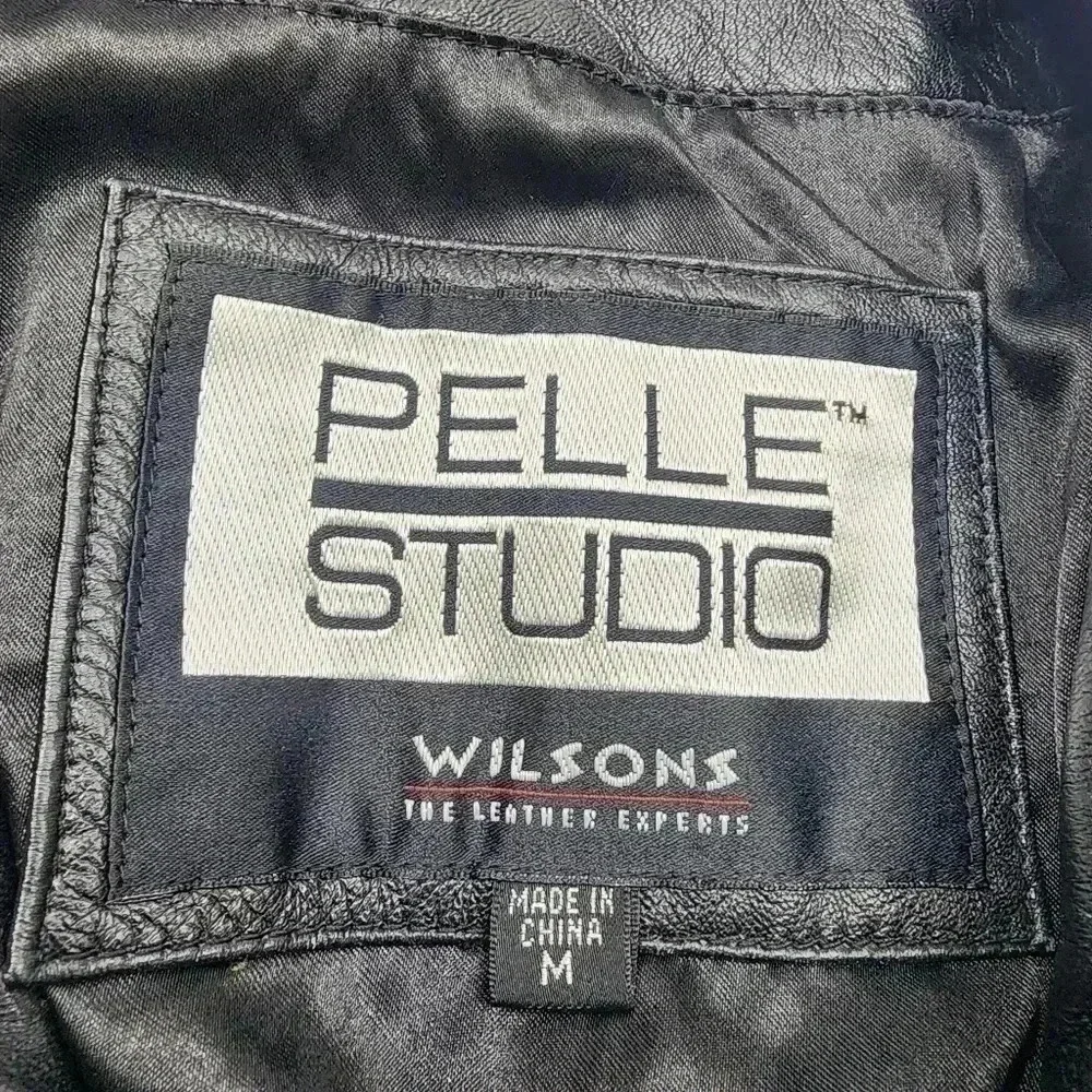 Vintage Pelle Studio Wilsons Leather Full Zip Black Leather Jacket Women's M